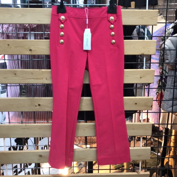 NWT,Derek Lam10Crosby
Cropped Flare pant hot  pink - Picture 7 of 17